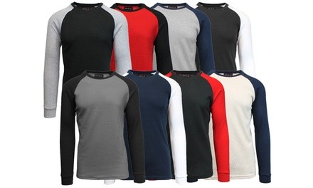 Galaxy By Harvic Men's Long-Sleeved Raglan Thermal Shirt (2-Pack)