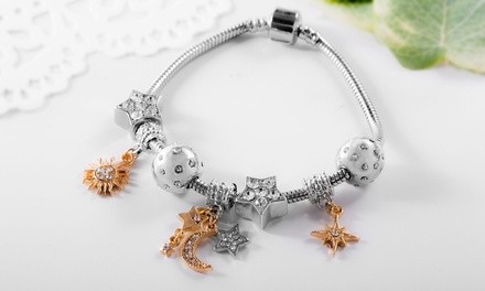 Lesa Michele Cubic Zirconia Inspirational Charm Bracelet