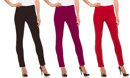 Velucci Women's Slim Fit Stretchy Dress Pants. Plus Sizes Available.