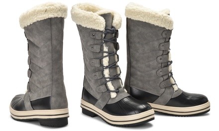 Sociology Freeze Women's Weather Boots with Shearling Trim | Groupon Exclusive (Size 9)