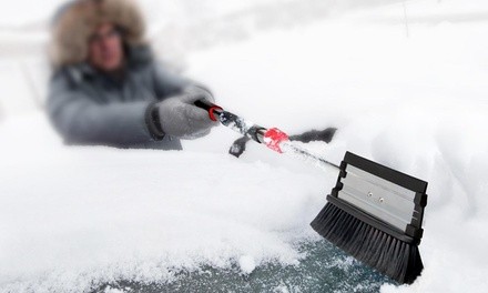 Car and Driver Extendable 3-in-1 Snow Brush, Scraper, and Squeegee