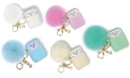 AirPod Glitter Case with Keychain Set (2-Piece)