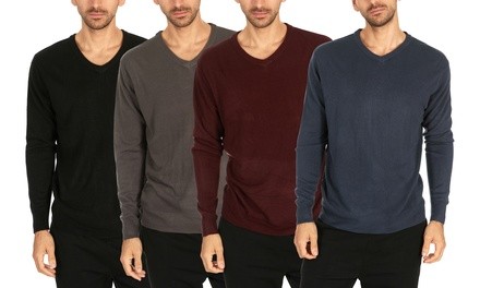 Men's V-Neck Pullover Sweater