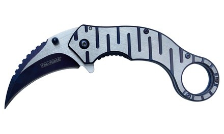Tac Force Assisted Opening Tinite-Coated Hawkbill Knife
