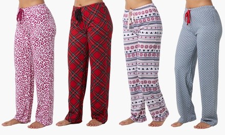 Women's 100% Cotton-Knit Pajama Pants (4-Pack)