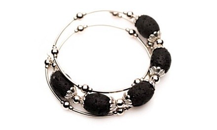 Essential Oil Diffuser 5-Stone Lava Rock Wrap Bracelet