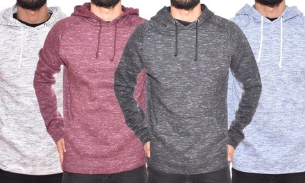 BlackJack Men's Spacedye Fleece Pullover Raglan Slim-Fit Hoodie