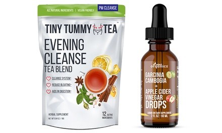 Apple Cider Vinegar Weight Loss Drops and Tiny Tummy Tea Bundle