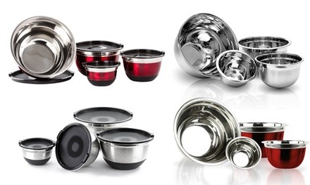 Stainless Steel German Mixing Bowls - Set of 4