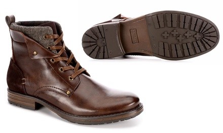 Jeffrey Tyler Kolby Men's Leather Lace-Up Boot Shoes