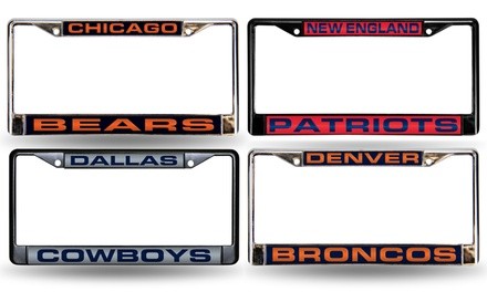 Rico Industries NFL Laser Cut Chrome License Plate Frame