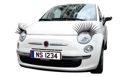 Automotive Headlamp Car Eyelash Decals (2-Pack)