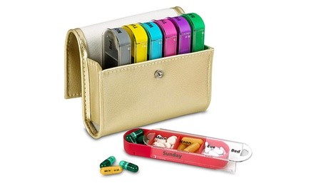 Prescription and Medication Wallet Pill Box Reminder