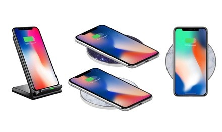 10W Fast Wireless Charger for iPhone and Qi-Enabled Smartphones (1, 2, or 3-Pack)