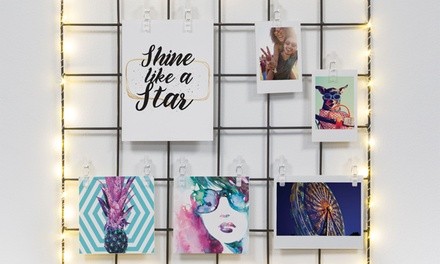 Merkury Innovations Light Up Photo Clip Wall Grids in Multiple Shapes