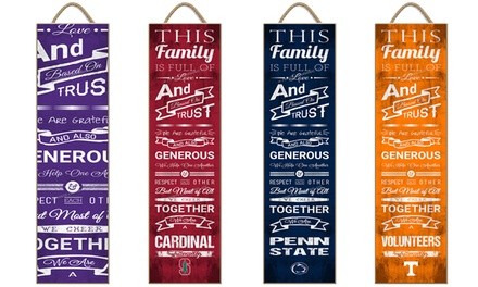 Prints Charming NCAA Family Cheer Sign