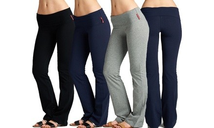 Women's Plus Size Fold-Over Pants (3-Pack)