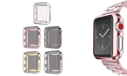 Waloo Electroplate Case for Apple Watch Series 1, 2, 3, 4, & 5 (2-Pack)