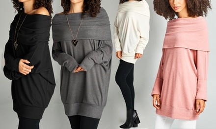 Foldover Cowl Neck Tunic 