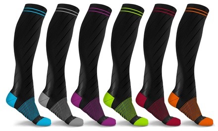 DCF Copper-Infused Elite Compression Therapy Socks (6-Pack)