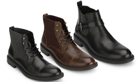 Kenneth Cole Unlisted Men's Lace-Up or Buckle-Accent Roll Boots 