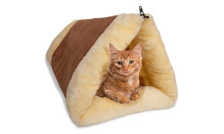 2-in-1 Pet Tunnel and Fleece Bed for Cats and Dogs