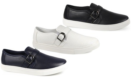 Steve Harvey Men's Buckle Slip-On Sneakers