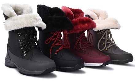 Sociology Artic Women's Faux-Fur Cuff Weather Boots | Groupon Exclusive