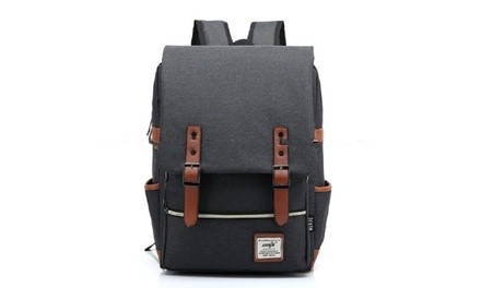 Canvas Leather Backpack