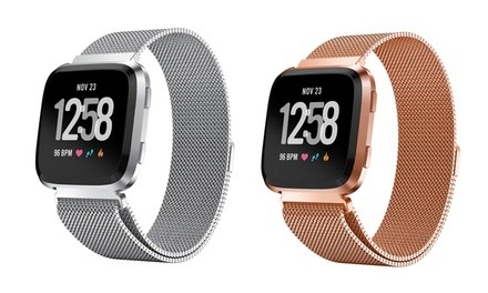 Stainless Steel Milanese Replacement Band for Fitbit Versa Smartwatch