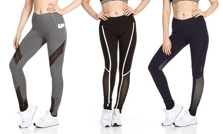 Women's Active Wear Workout Leggings (3-Pack). Plus Sizes Available.