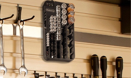 Stalwart Battery Organizer Caddy with Tester