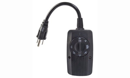 Woods Outdoor 24-Hour Grounded Outlet Timer with Photocell Light Sensor