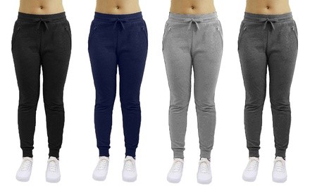 Women's French Terry Joggers With Zipper Pockets. Plus Sizes Available