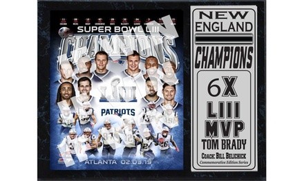 New England Patriots Champs NFL 19 Super Bowl LIII Stat Plaque or Photo MVP Frame