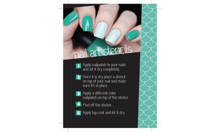 Nail Art Stencil Sheet Manicure Set 