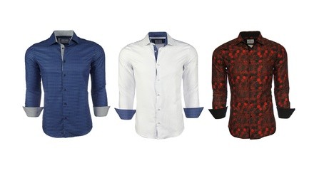 Suslo Couture Men's Long Sleeve Shirt. Multiple Styles Available