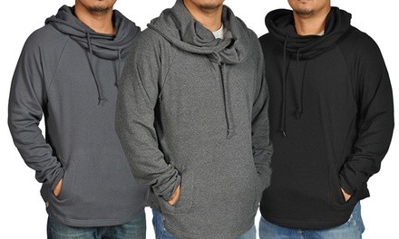 Men's Pullover Hooded Sweatshirt with Drawstring Closure. Extended Sizes Available. 