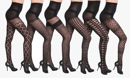 Isadora Women's Textured Fashion Footed Pantyhose (3-Pack)