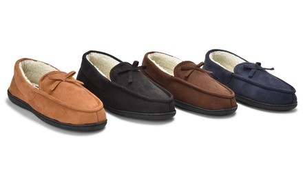 Oak and Rush Ronny Men's Moccasin Slippers | Gropuon Exclusive