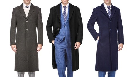 Braveman Men's Wool-Blend Overcoat