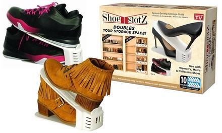 Space-Saving Shoe Slotz Storage Units (10-, 20-, or 30-Pack)