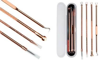 Rose-Gold Blemish Extractor Set (5-Piece)