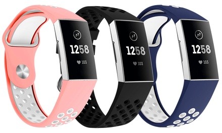 Breathable Silicone Bands for Fitbit Charge 3