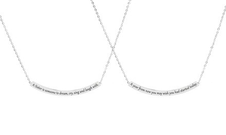 Curved Inspirational Necklaces by Pink Box