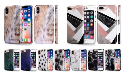 LUXMO Marble/Furry TPU Case for iPhone 7/8/Plus and iPhone X