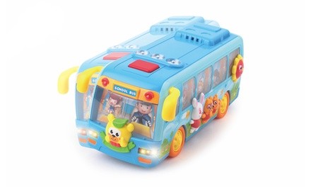 FUNFIELD School Bus Toy with Lights and Music