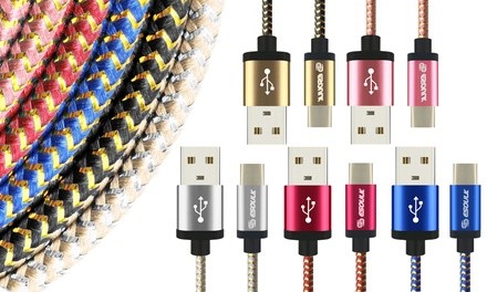 Esoulk 10Ft. Goldwire-Braided Type-C to USB Cable (1-, 2-, or 5-Pack)