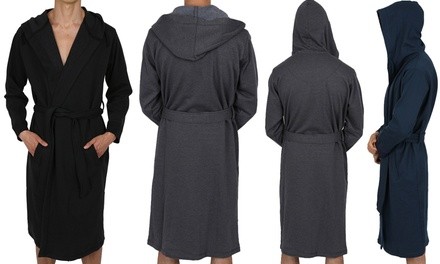 Regency Men's Fleece Hooded Sweatshirt Robe 