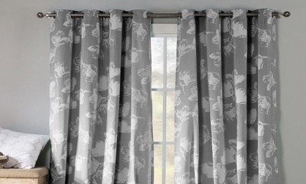 Kensie Floral Room Darkening Window Curtain Panels (2-Pack)